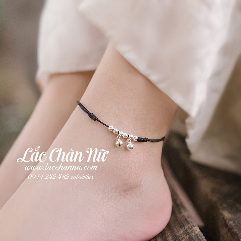 Lắc chân bạc có chuông LCBN298