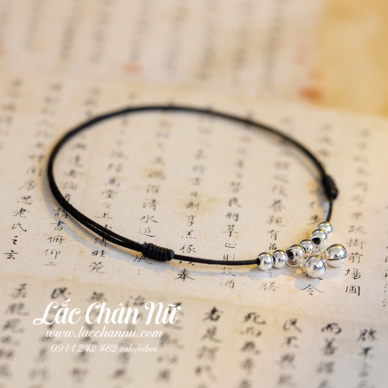 Lắc chân bạc có chuông LCBN298