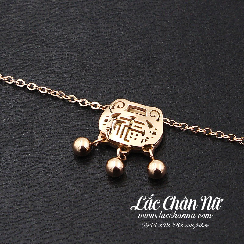 Lắc chân Titan vàng đẹp LCN164