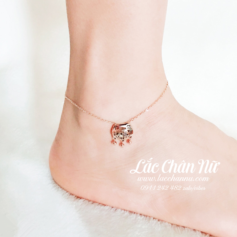 Lắc chân Titan vàng đẹp LCN164