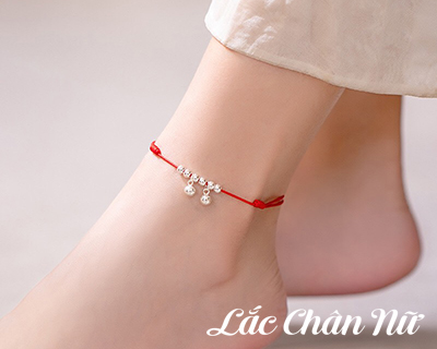 Lắc chân bạc có chuông LCBN297