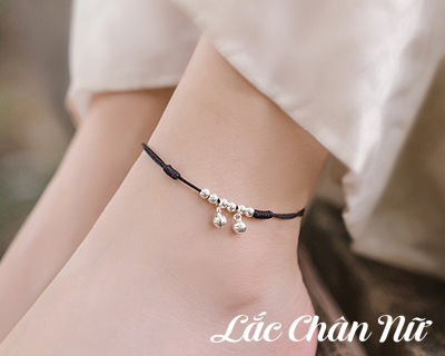 Lắc chân bạc có chuông LCBN298