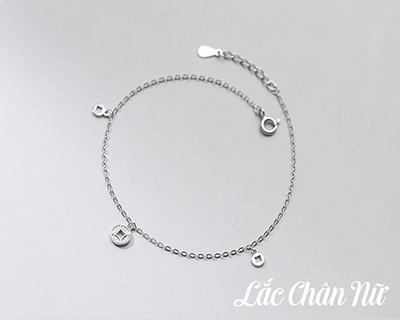 Lắc chân bạc nữ cao cấp đính đá đẹp LCBN259