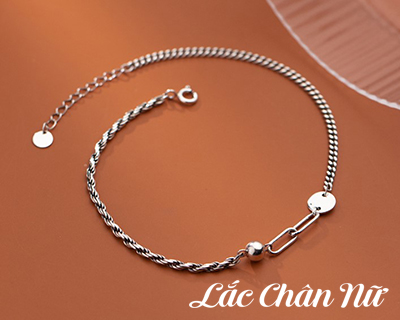 Lắc chân bạc nữ đẹp LCBN295