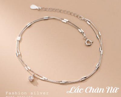 Lắc chân bạc nữ đơn giản đẹp LCBN268