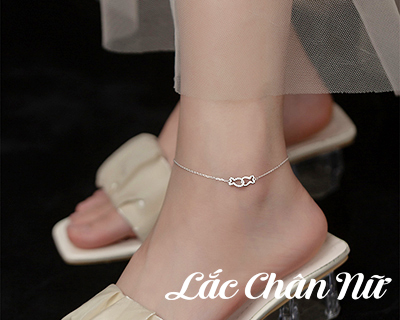 Lắc chân bạc nữ song ngư lấp lánh LCBN299