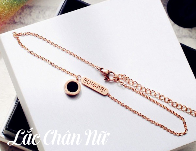 Lắc chân vàng titan nữ chữ cá tính LCBN91